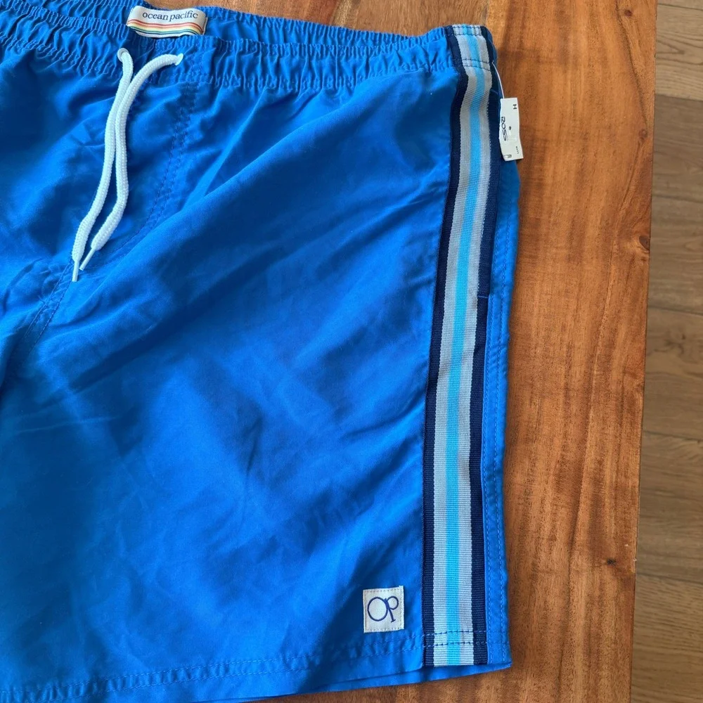 OP Ocean Pacific Men's Blue Swimming Trunks Size XL NWT‎